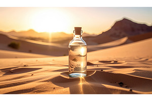 A glass bottle of water standing in, a Nature Photo by Igor Tichonow