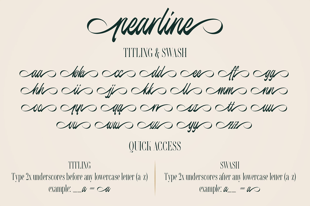 Pearline | Font Duo, a Script Font by Lemonthe (Photo 10 of 11)