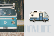 CamperVan ’65. Clipart collection, an Illustration by lokfrid (Thumbnail 7 of 7)