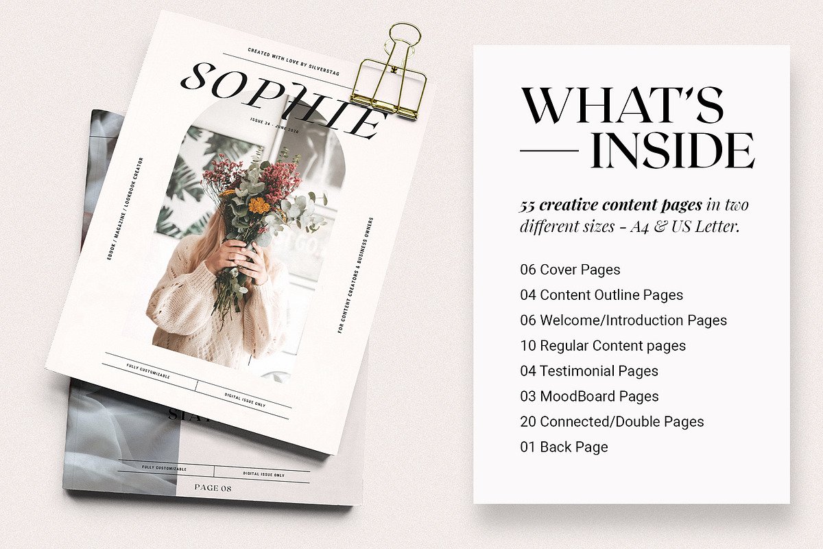 Sophie CANVA eBook/Magazine Creator, a Magazine Template by SilverStag Type Foundry (Photo 4 of 26)