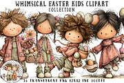 Whimsical Easter Kids Clipart, an Illustration by OK Design (Thumbnail 1 of 6)