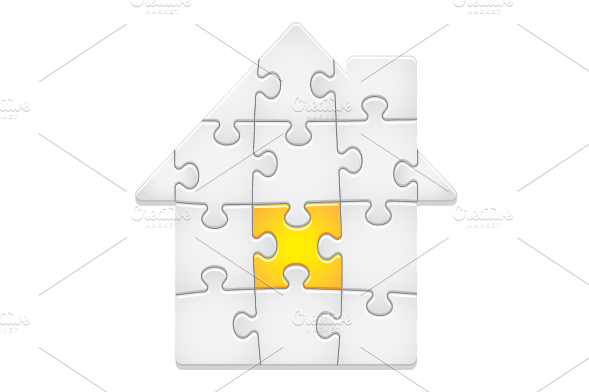 Jigsaw Puzzle House. 14 pieces., an Illustration by Maril (Photo 3 of 3)