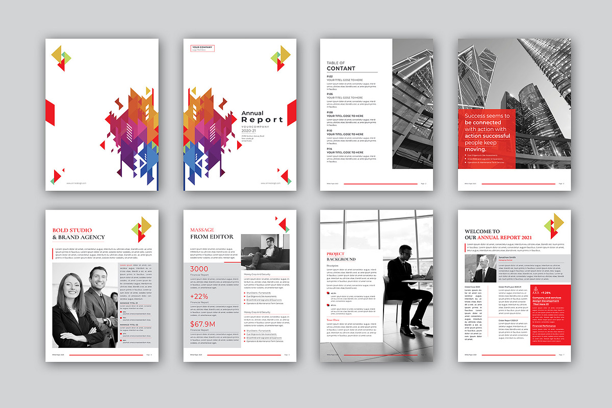 Annual Report Bundle | Word, indd, a Brochure Template by obayes (Photo 20 of 51)