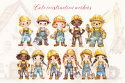 Kids Construction Clipart Bundle, a Decorative Illustration by ClipArtCharm (Thumbnail 3 of 4)