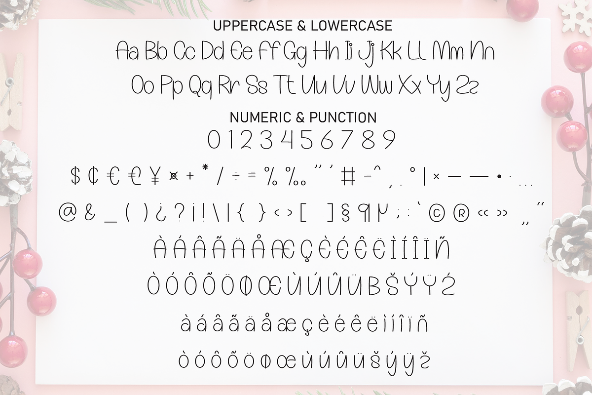 Christmas Frameline | Script Font, a Script Font by Scratchones (Photo 7 of 8)