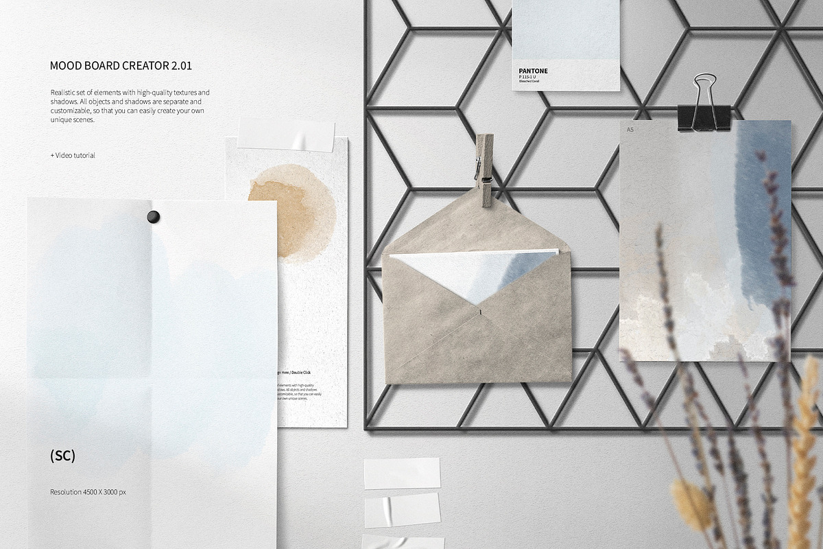 Mood Board Scene Creator, a Product Mockup by Roman Striga (Photo 3 of 13)