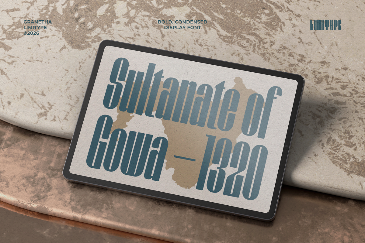 Granetha - Bold Condensed Font, a Sans Serif Font by limitype (Photo 6 of 12)