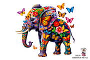 10 Colorful Floral Elephant PNG, a Graphic by Clipart Bloom (Thumbnail 4 of 12)