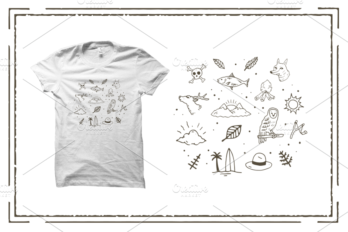 100 hand drawn adventure, an Object Illustration by gemmafalah (Photo 8 of 9)