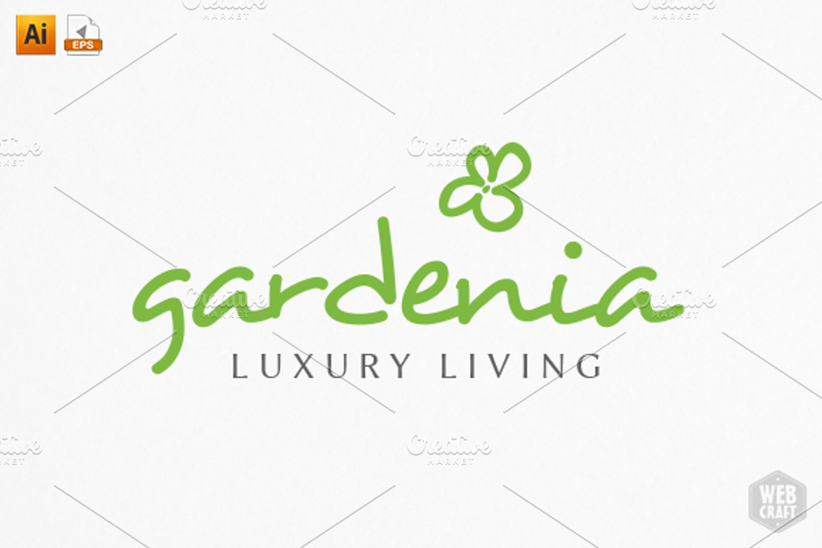 Gardenia Logo Template, a Branding & Logo Template by WebCraft (Photo 1 of 4)