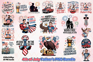 4th of July Father’s Day PNG Bundle, an Object Graphic by GlitterCraft
