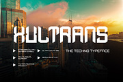 Xultrans - Techno Font, a Sans Serif Font by Dhabee (Thumbnail 1 of 7)