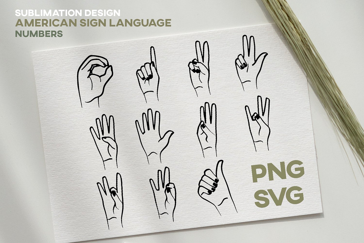 ASL SVG Bundle Sublimation Sign Font, an Education Illustration by InkCloudDesign (Photo 5 of 23)