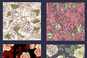 Vintage seamless patterns with roses, a Pattern Graphic by Mandarinkas art (Thumbnail 4 of 4)