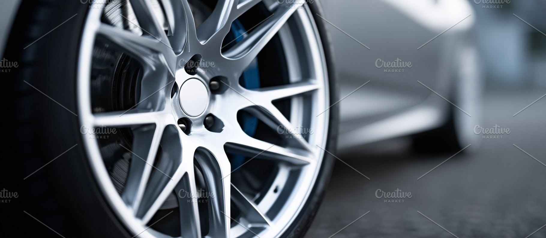 Close up on a silver car wheel, a Transportation Photo by MistyDay