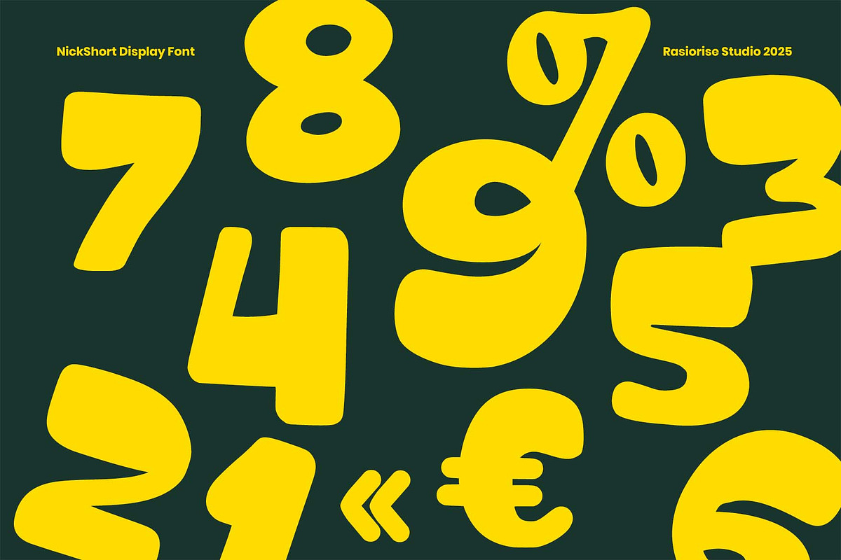 Nick Short a Display Font, a Handwritten Font by Rasiorise Studio (Photo 4 of 12)