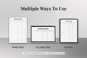 Wedding Budget Planner PDF