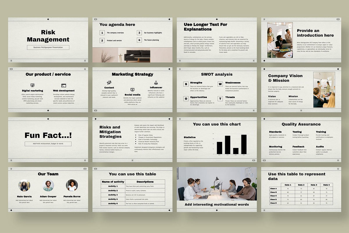 Risk Management Business PowerPoint, a Presentation Template by BumbleGraph Studio (Photo 2 of 3)