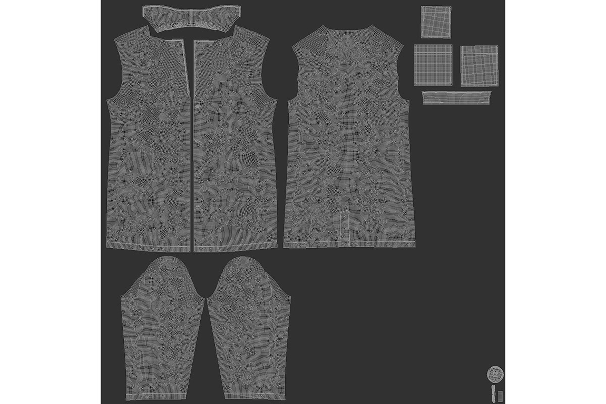 Black Doctors Lab Coat 3D Model, an Object 3D Model by rebrandy (Photo 6 of 9)