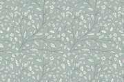 Trailing Teal Floral Vines Pattern, a Pattern Graphic by Mieken Petra Designs (Thumbnail 3 of 3)