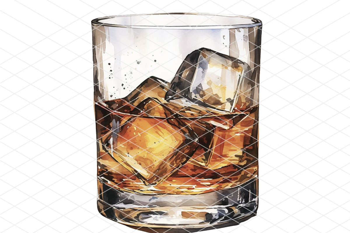Bourbon On The Rocks Illustration, a Food Illustration by 1801Prints (Photo 3 of 4)