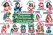 14 Coquette Christmas Girl Bundle, a Decorative Illustration by ClipArtTime (Thumbnail 1 of 3)
