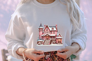 Christmas Village Watercolor Bundle, an Illustration by designcity5 (Thumbnail 5 of 5)