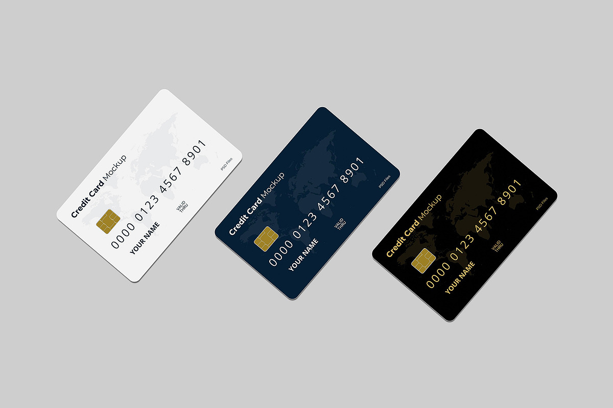 Credit Card Mockup, an Advertising Mockup by Graphiculon (Photo 7 of 11)