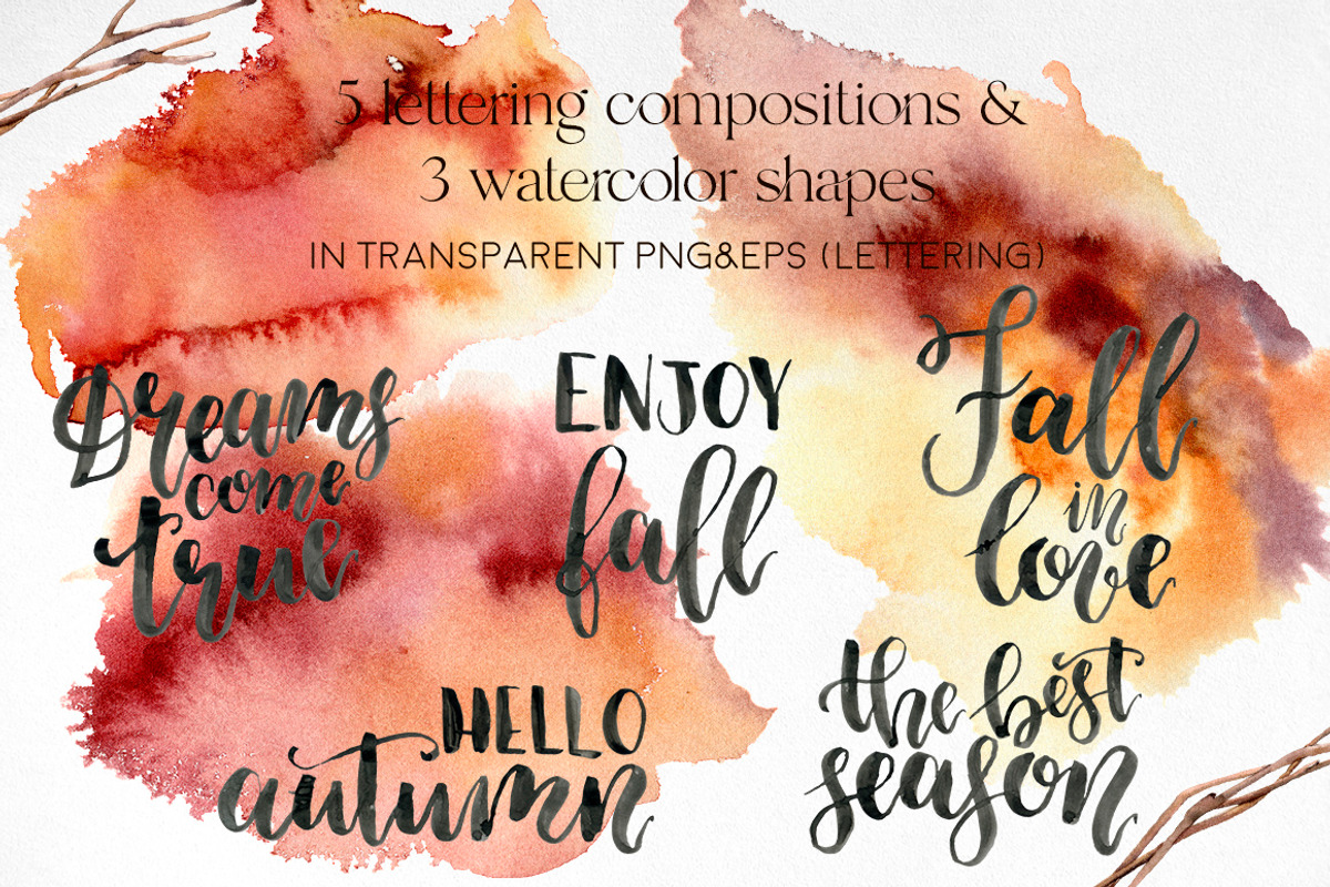 Fall Watercolor autumn flowers, a Seasonal Illustration by Yuliya Derbisheva (Photo 9 of 9)