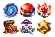 Wildflowers Mario Clipart Bundle, an Illustration by Daily.Designs (Thumbnail 5 of 5)