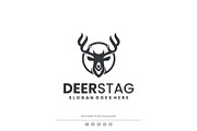 Minimalist Deer Stag Logo Design, a Branding & Logo Template by Artnivora.Std (Thumbnail 1 of 3)