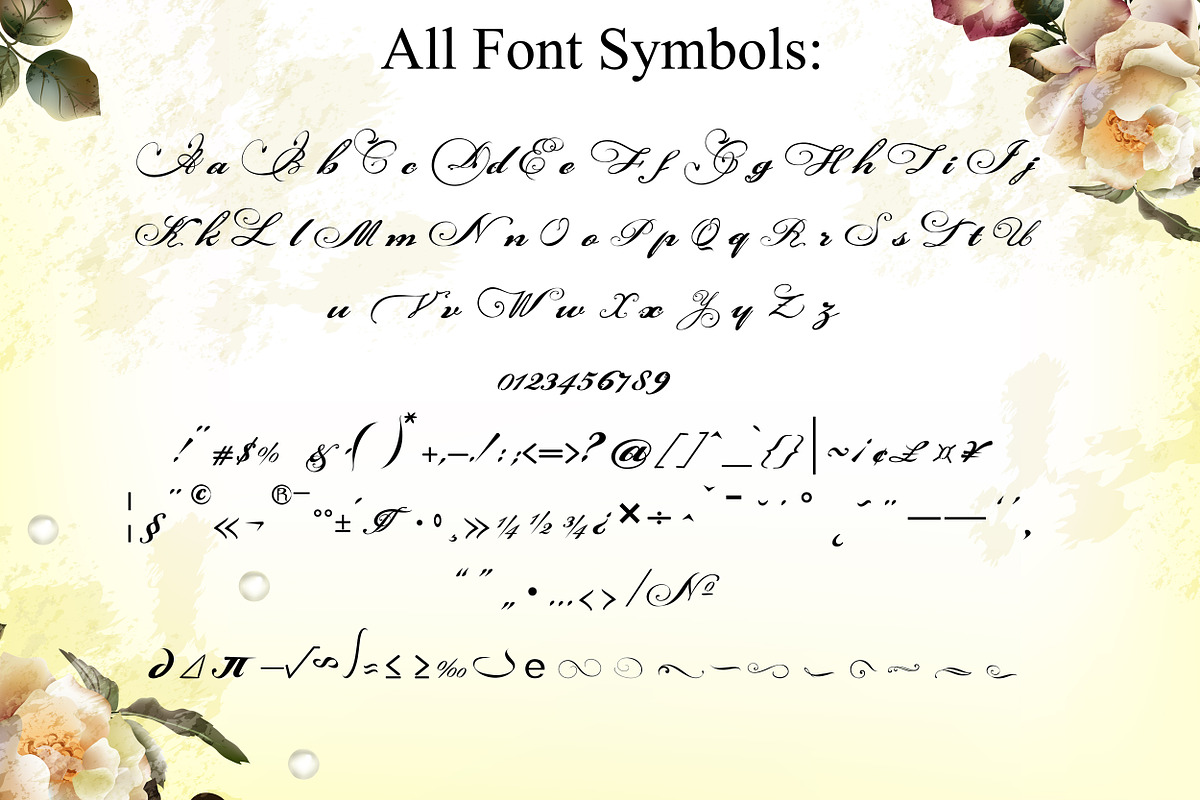 Calligraphic vintage styled font preview 2