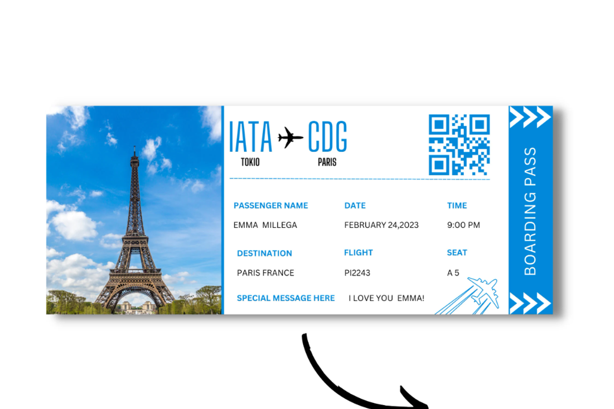 Editable Boarding Pass Template, a Card Template by YasdeyDesigns (Photo 2 of 8)