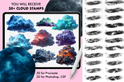 Procreate Cloud Sky texture brushes, a Brush Add-On by Revabrush (Thumbnail 6 of 9)