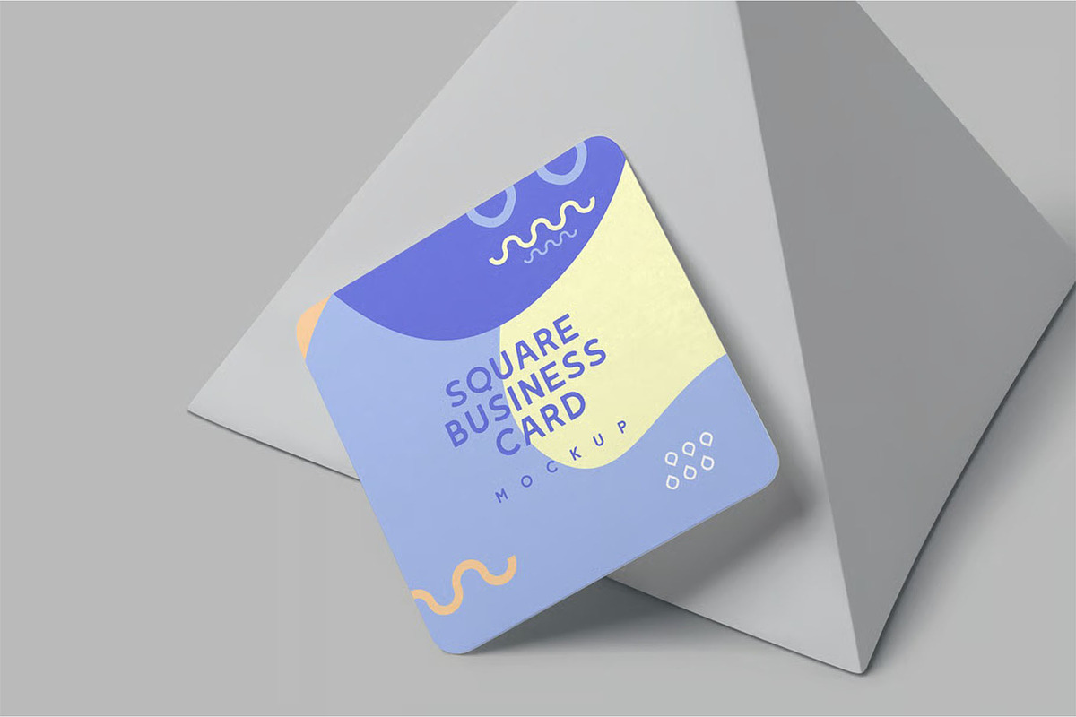 Square Business Card Mockups, an Advertising Mockup by megostudi0 (Photo 5 of 7)