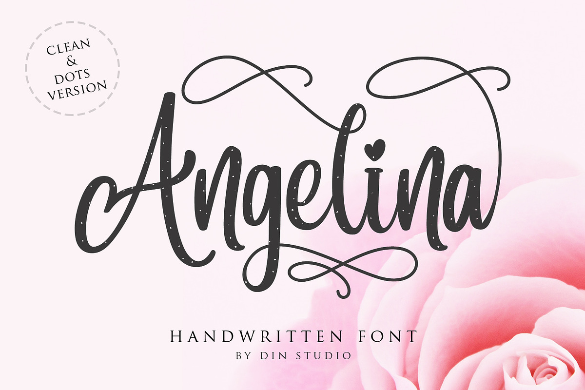 Angelina Script- Beautiful Handwritt, a Script Font by din-studio.com (Photo 1 of 11)