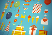 Happy Birthday Celebration Set, an Object Graphic by painterr (Thumbnail 1 of 2)