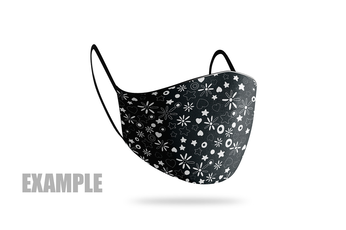 Face mask mockup template, a Mask Mockup by Radmila (Photo 2 of 7)