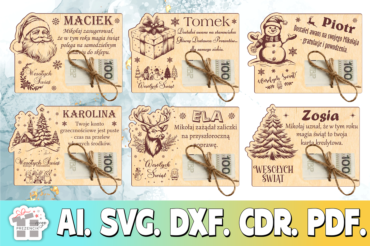 Laser Christmas voucher for money, a Pattern Graphic by MegaPrezencik (Photo 1 of 7)
