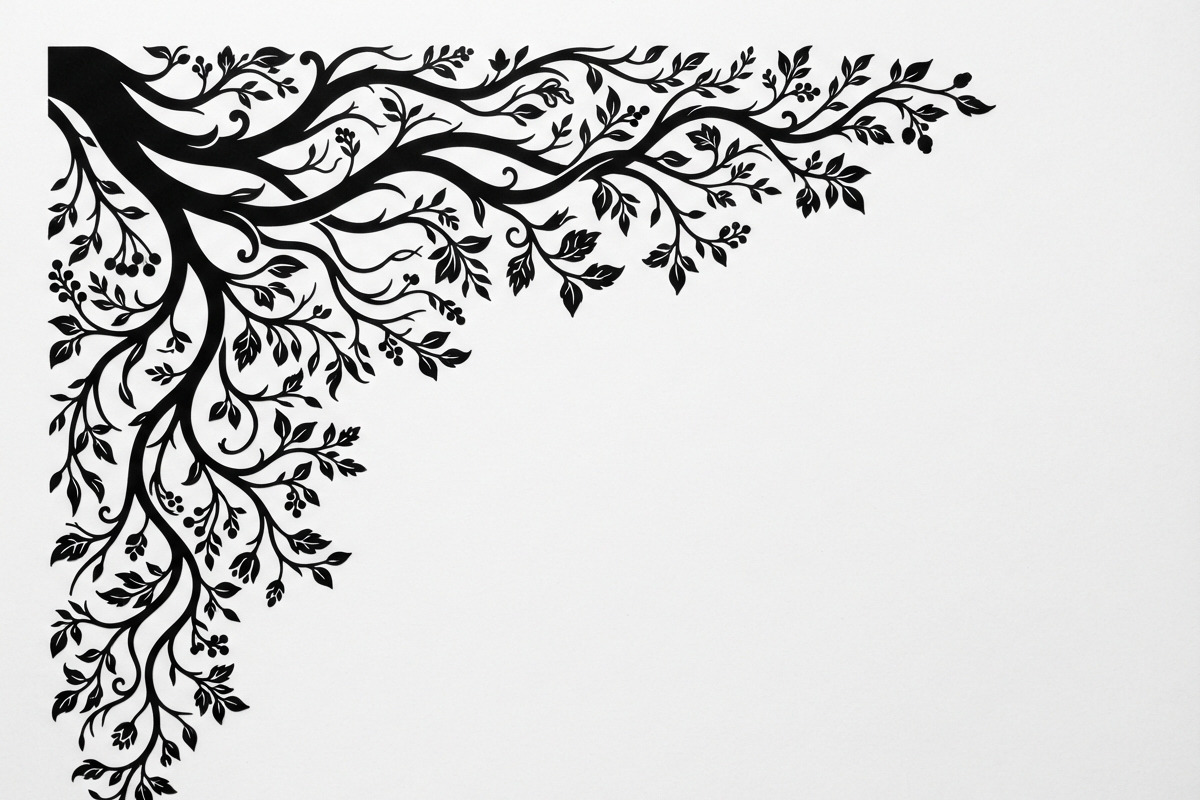 50 Tree Branch Corner Silhouette, a Decorative Illustration by Amazin_art (Photo 5 of 27)