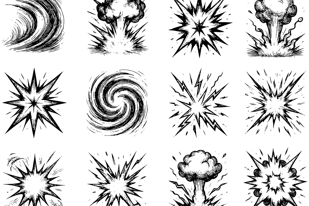 Dynamic Explosion and Impact Effects, an Object Graphic by RT Studio (Photo 3 of 4)