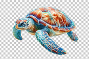 Watercolor Beach Sea Turtle PNG, a Graphic by CitraGraphics (Thumbnail 6 of 6)