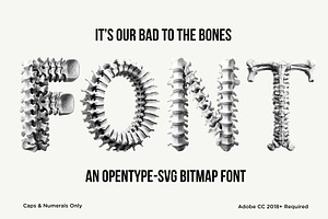 Bones 3D Font, a Font by Loudoun Design Co.