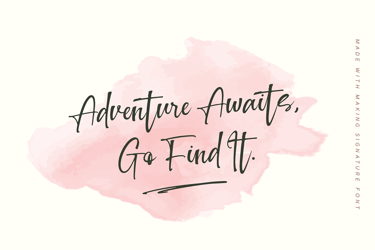 Making Signature Script Font, a Script Font by Monoco Type Foundry (Photo 2 of 11)