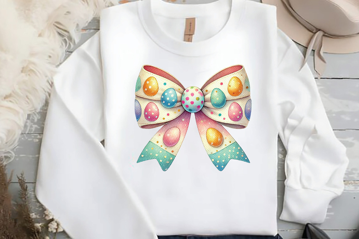 Easter Eggs Coquette Bow Clipart, an Illustration by DreamCafeArt (Photo 4 of 5)