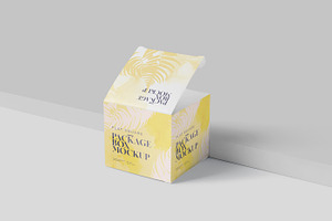 Package Box Mock-Up - Flat Square