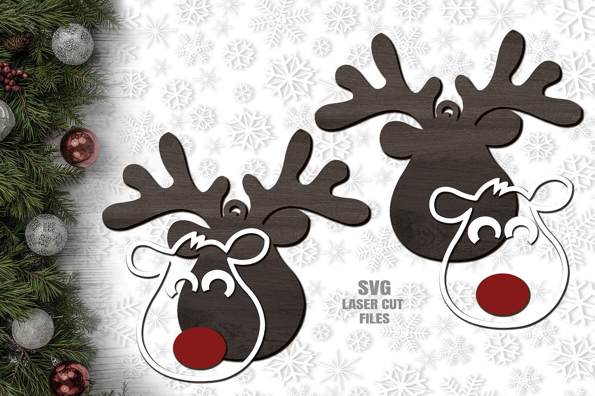 Reindeer Earrings SVG Laser Files, a Graphic by Cloud9DesignSVG (Photo 2 of 2)