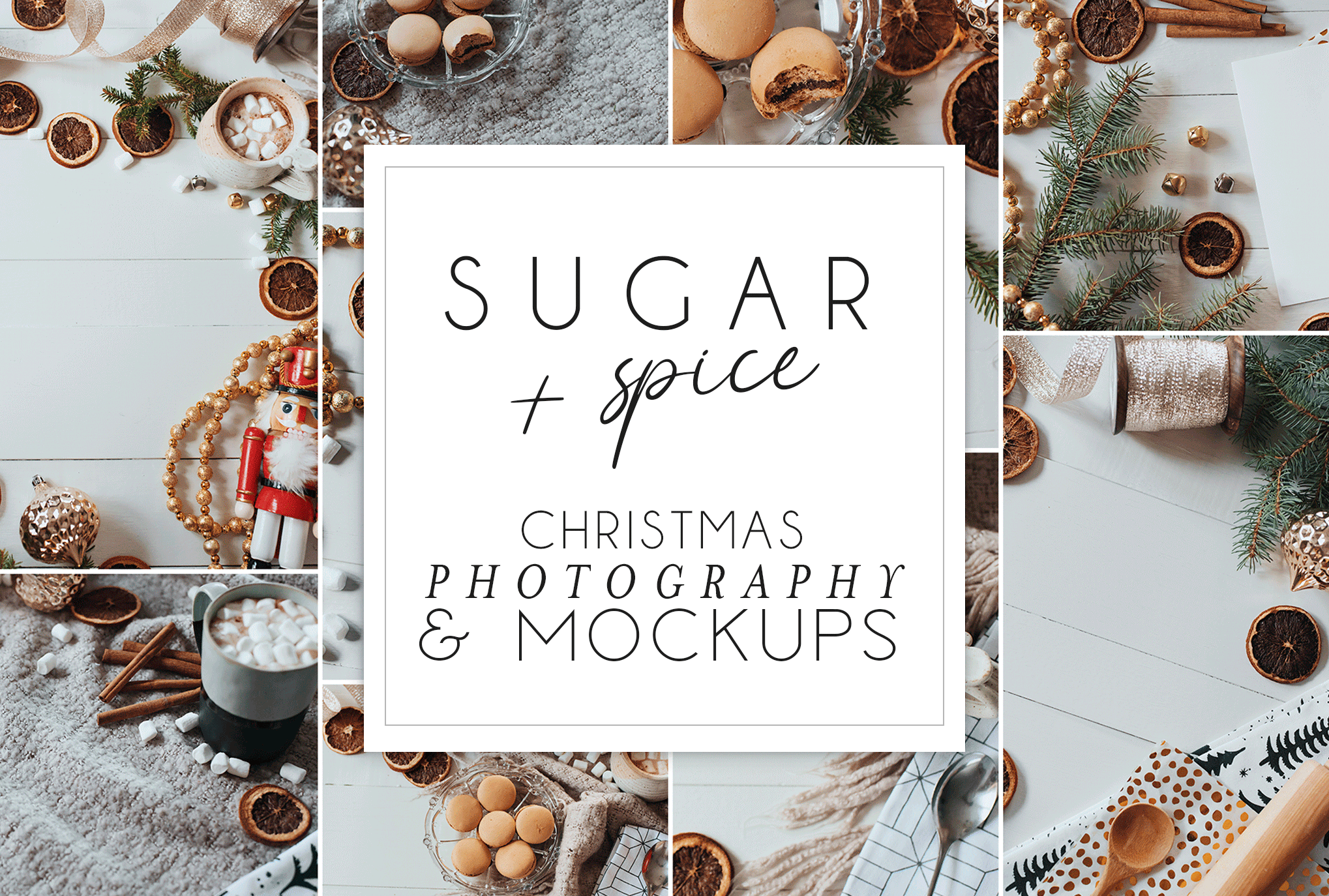 Sugar &amp; Spice Christmas Photo Bundle | Print Templates ~ Creative Market