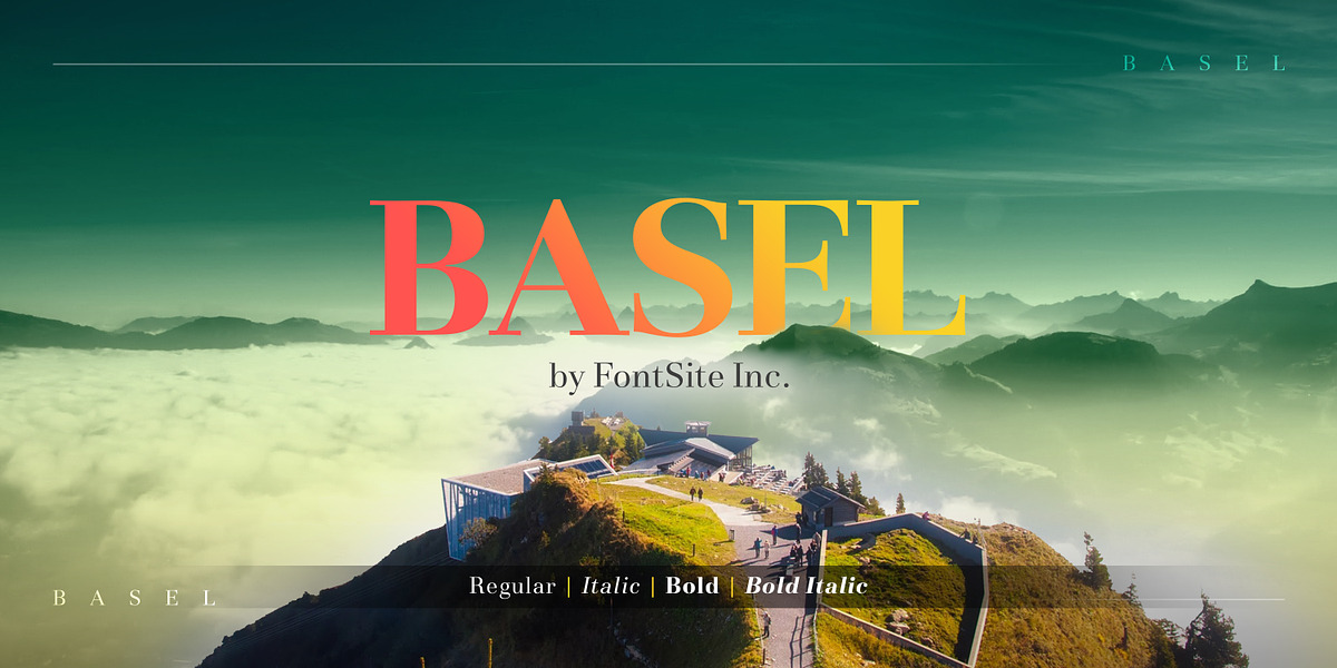 Basel, a Serif Font by FontSite Inc. (Photo 1 of 2)