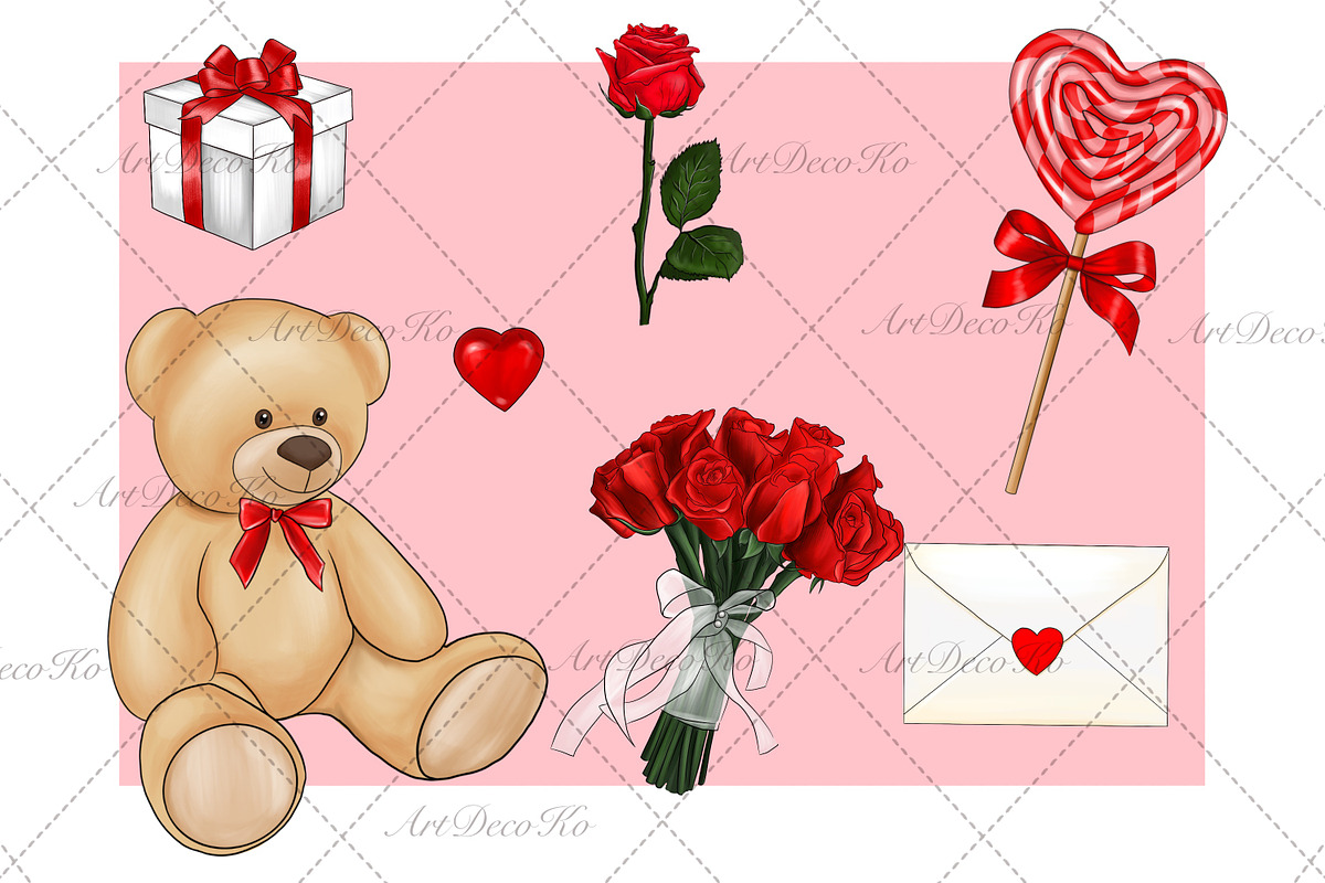 Valentines day clipart, an Illustration by DekoArt (Photo 6 of 7)